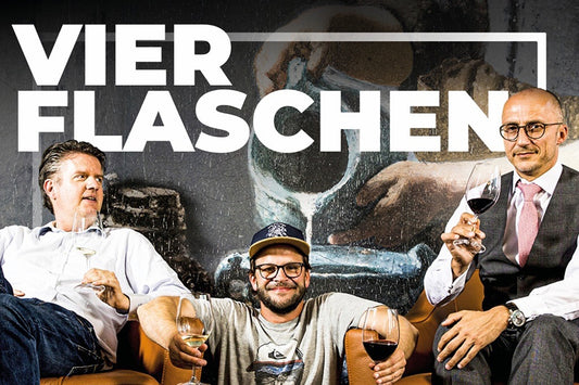 Vier Flaschen – Live-Podcast mit Weinprobe